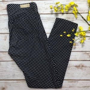 AG Stevie Ankle Cords Navy Dot Sz 26